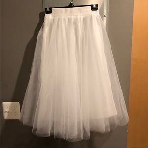 White tulle skirt